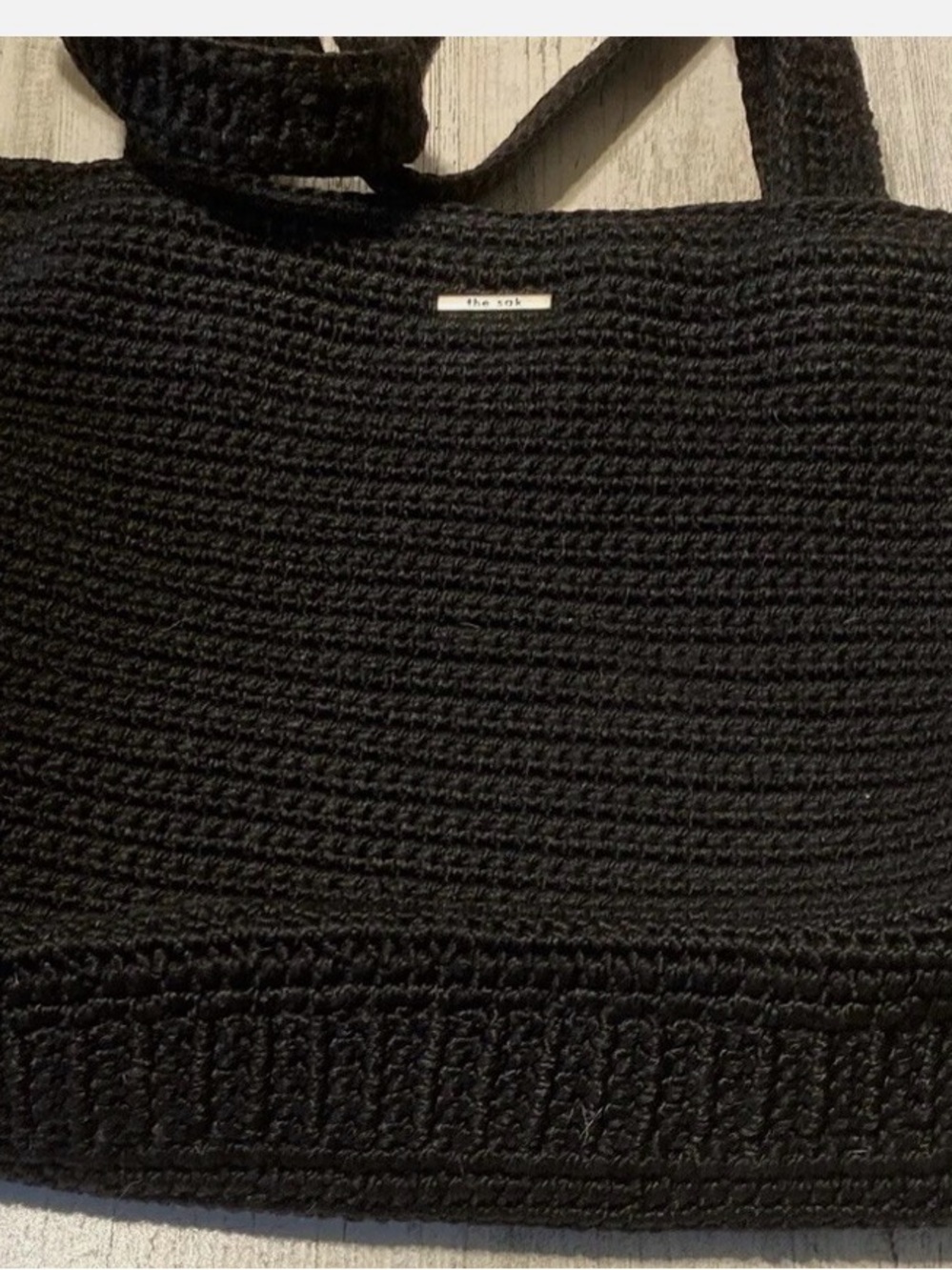 The Sak-Iconic Y2k Black Woven Shoulder Bag-Small Hole in Lining - Picture 5 of 5